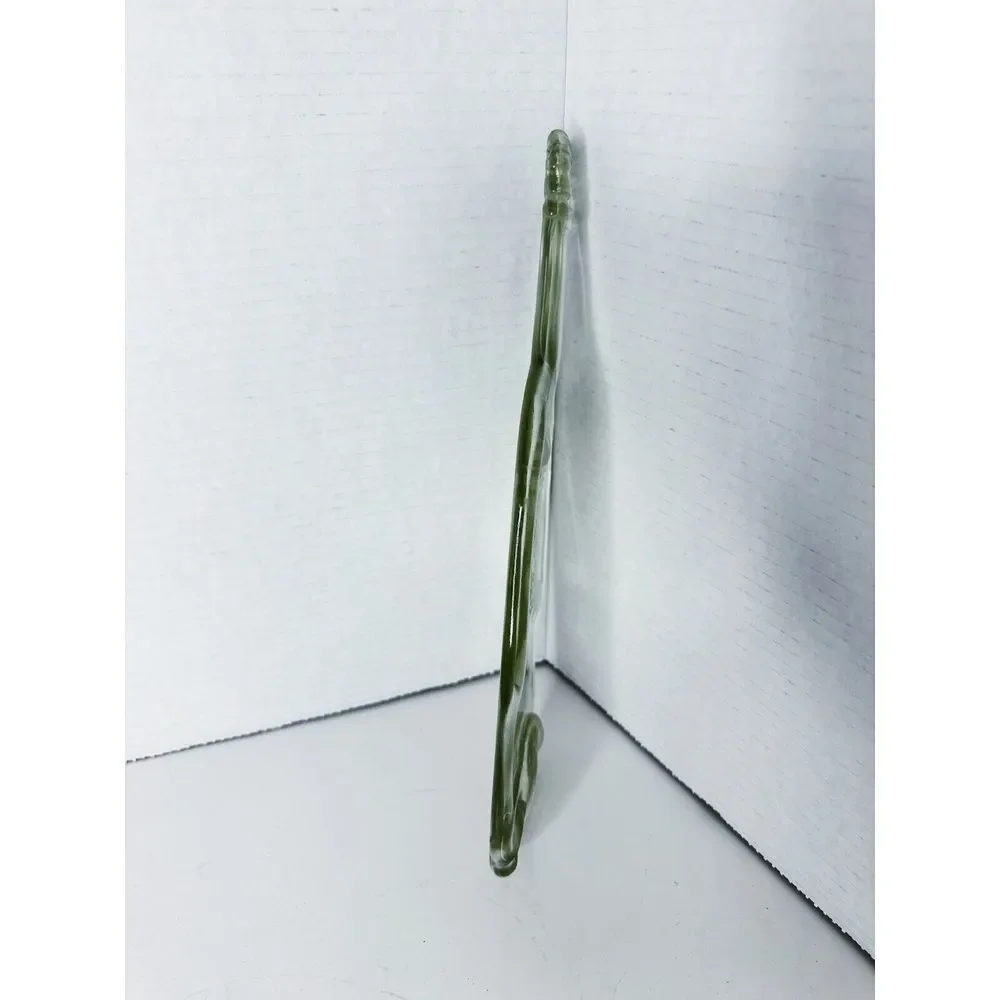 Clear Green Glass Pirate Upcycled Wine‎ Bottle Serving Tray, spoon rest